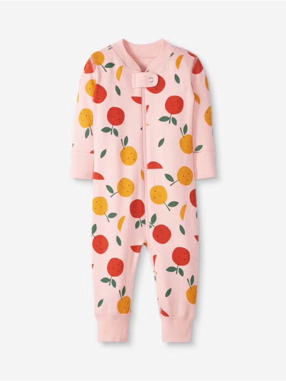 Hanna Andersson Zip Up Pajamas Citrus Print 2T